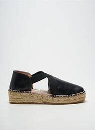 Espadrilles bout rond talon de 4 à 6cm noir LA MAISON DE L'ESPADRILLE femme