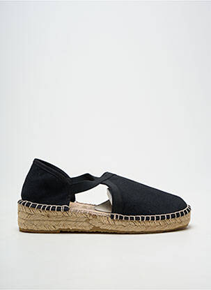 Espadrilles bout rond talon de 4 à 6cm noir LA MAISON DE L'ESPADRILLE femme