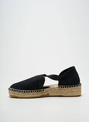 Espadrilles bout rond talon de 4 à 6cm noir LA MAISON DE L'ESPADRILLE femme
