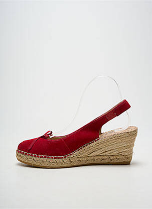 Sandales/nu pieds talon compensé talon de 7 à 9cm rouge LA MAISON DE L'ESPADRILLE femme