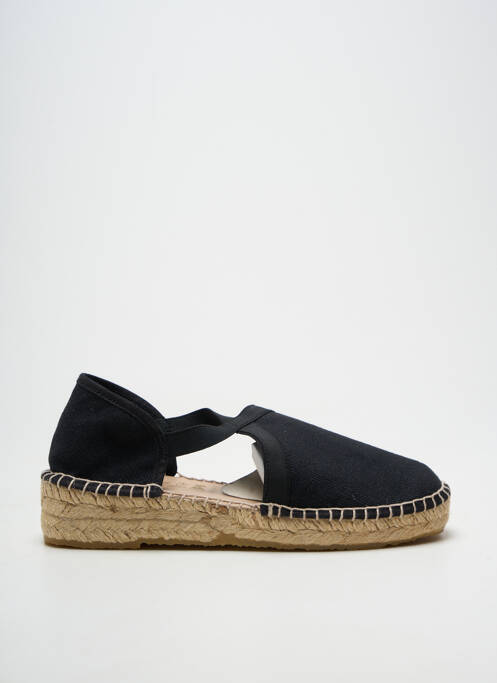 Espadrilles bout rond talon de 4 à 6cm noir LA MAISON DE L'ESPADRILLE femme