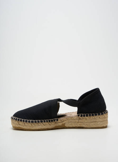 Espadrilles bout rond talon de 4 à 6cm noir LA MAISON DE L'ESPADRILLE femme
