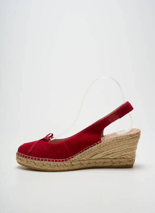 Sandales/nu pieds talon compensé talon de 7 à 9cm rouge LA MAISON DE L'ESPADRILLE femme