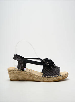 Sandales/nu pieds talon compensé talon de 4 à 6cm noir LA MAISON DE L'ESPADRILLE femme