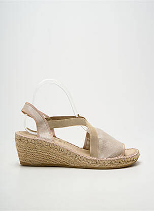Espadrilles bout ouvert talon de 4 à 6cm beige LA MAISON DE L'ESPADRILLE femme