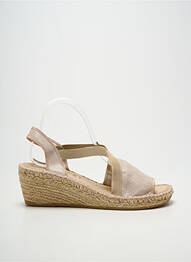 Espadrilles bout ouvert talon de 4 à 6cm beige LA MAISON DE L'ESPADRILLE femme