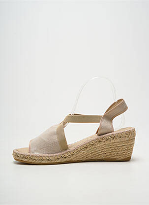 Espadrilles bout ouvert talon de 4 à 6cm beige LA MAISON DE L'ESPADRILLE femme
