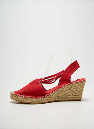 Espadrilles bout rond talon de 7 à 9cm rouge LA MAISON DE L'ESPADRILLE femme
