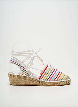 Espadrilles bout rond talon de 4 à 6cm blanc LA MAISON DE L'ESPADRILLE femme