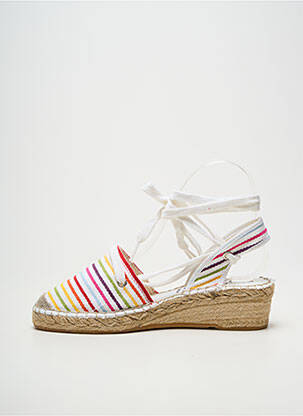 Espadrilles bout rond talon de 4 à 6cm blanc LA MAISON DE L'ESPADRILLE femme