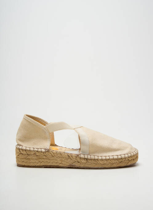 Espadrilles bout rond talon de 4 à 6cm beige LA MAISON DE L'ESPADRILLE femme