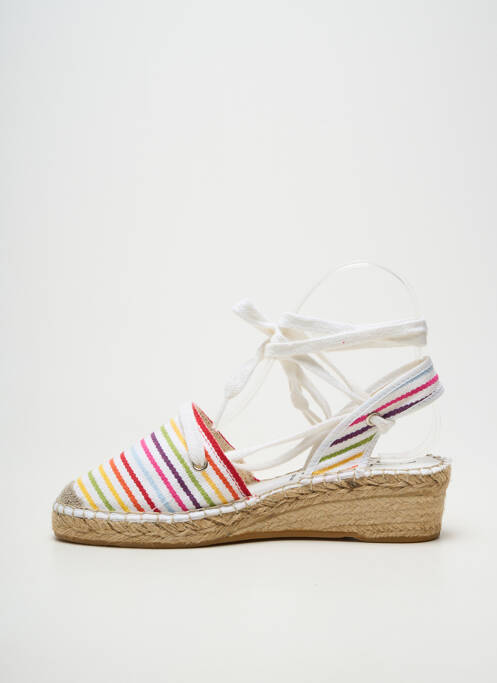 Espadrilles bout rond talon de 4 à 6cm blanc LA MAISON DE L'ESPADRILLE femme