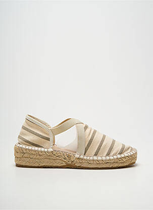 Espadrilles bout rond talon de 4 à 6cm beige LA MAISON DE L'ESPADRILLE femme
