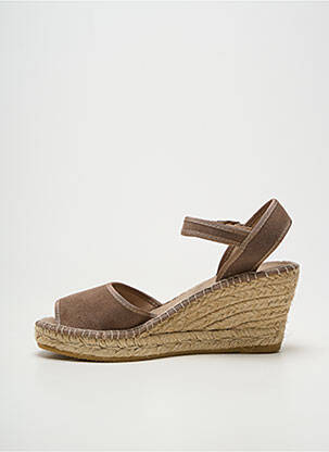 Espadrilles fermeture boucle(s) talon de 7 à 9cm marron LA MAISON DE L'ESPADRILLE femme