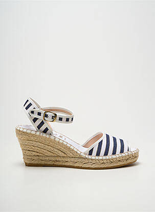 Espadrilles fermeture boucle(s) talon de 7 à 9cm bleu LA MAISON DE L'ESPADRILLE femme