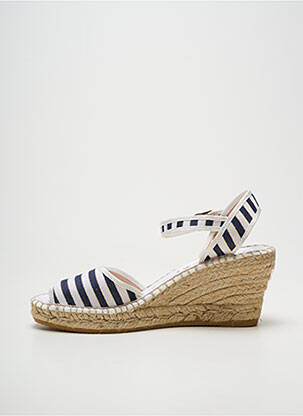 Espadrilles fermeture boucle(s) talon de 7 à 9cm bleu LA MAISON DE L'ESPADRILLE femme