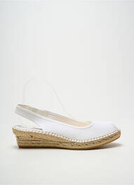 Espadrilles bout ouvert talon de 4 à 6cm blanc LA MAISON DE L'ESPADRILLE femme