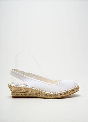 Espadrilles bout ouvert talon de 4 à 6cm blanc LA MAISON DE L'ESPADRILLE femme