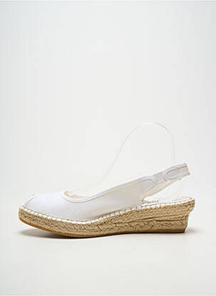 Espadrilles bout ouvert talon de 4 à 6cm blanc LA MAISON DE L'ESPADRILLE femme