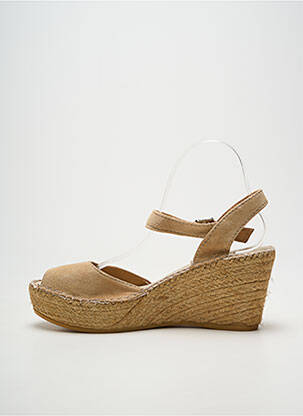 Espadrilles fermeture boucle(s) talon de 7 à 9cm beige TONI PONS femme