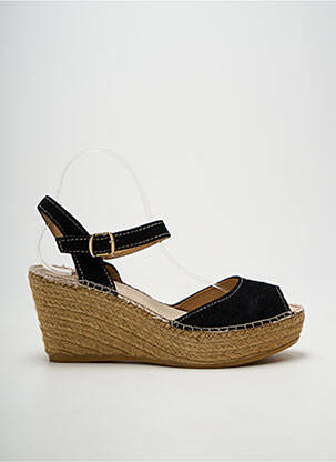 Espadrilles fermeture boucle(s) talon de 7 à 9cm noir TONI PONS femme