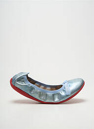 Ballerines matière lisse talon plat jusqu'à 3cm bleu LES P'TITES BOMBES femme