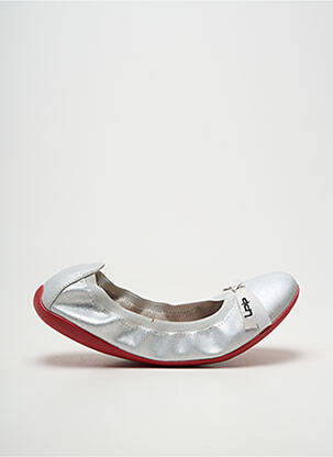 Ballerines bout rond talon plat jusqu'à 3cm argent LES P'TITES BOMBES femme