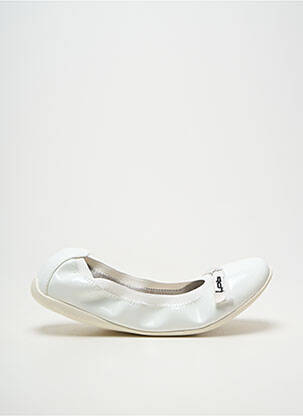 Ballerines matière lisse talon plat jusqu'à 3cm blanc LES P'TITES BOMBES femme