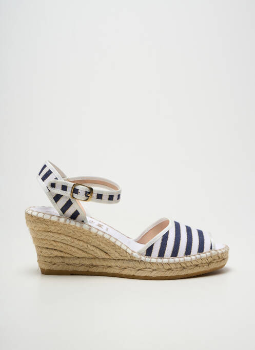 Espadrilles fermeture boucle(s) talon de 7 à 9cm bleu LA MAISON DE L'ESPADRILLE femme