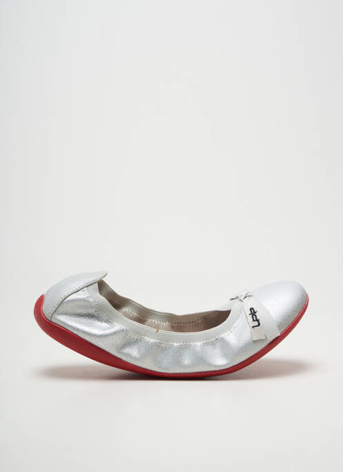 Ballerines bout rond talon plat jusqu'à 3cm argent LES P'TITES BOMBES femme
