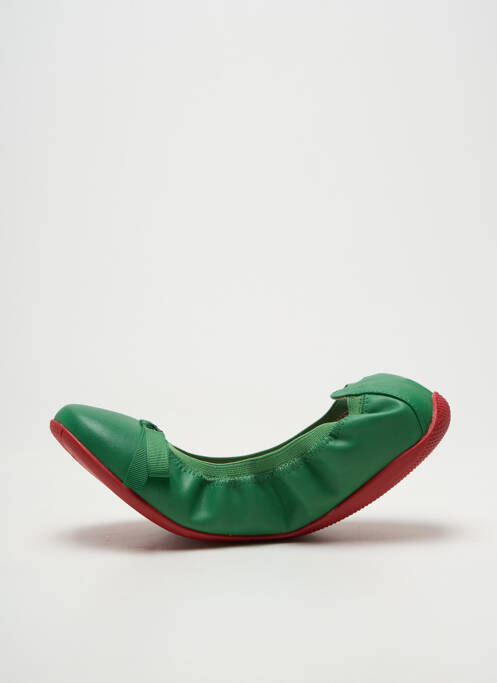 Ballerines bout rond talon plat jusqu'à 3cm vert LES P'TITES BOMBES femme