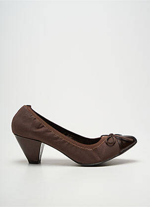 Escarpins matière lisse talon de 4 à 6cm marron LES P'TITES BOMBES femme