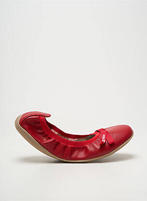 Ballerines bout rond talon plat jusqu'à 3cm rouge LES P'TITES BOMBES femme