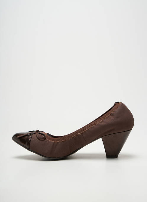 Escarpins cubain talon de 4 à 6cm marron LES P'TITES BOMBES femme