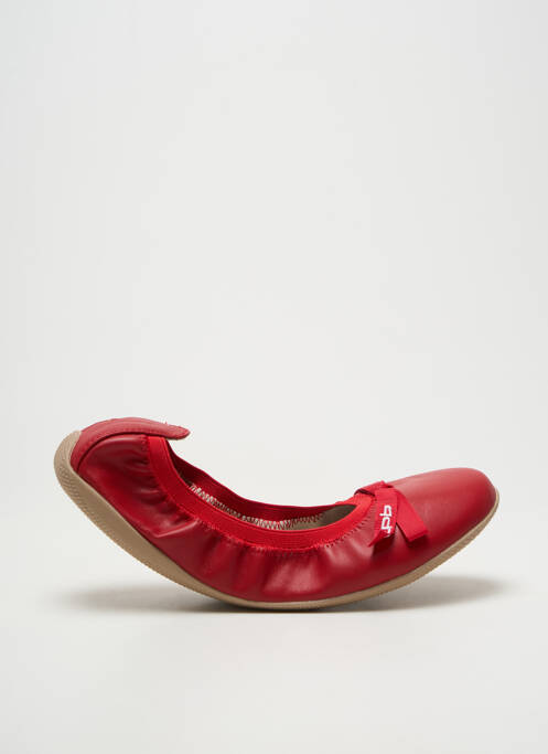 Ballerines bout rond talon plat jusqu'à 3cm rouge LES P'TITES BOMBES femme