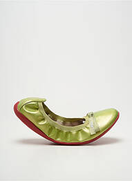 Ballerines matière lisse talon plat jusqu'à 3cm vert LES P'TITES BOMBES femme