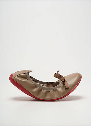 Ballerines bout rond talon plat jusqu'à 3cm marron LES P'TITES BOMBES femme