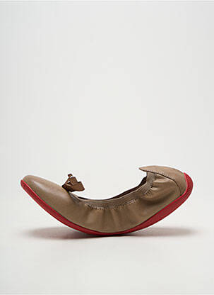 Ballerines bout rond talon plat jusqu'à 3cm marron LES P'TITES BOMBES femme