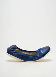 Ballerines tissage satiné talon plat jusqu'à 3cm bleu LES P'TITES BOMBES femme
