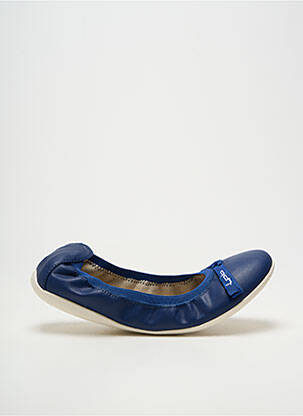 Ballerines tissage satiné talon plat jusqu'à 3cm bleu LES P'TITES BOMBES femme