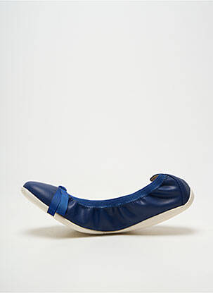 Ballerines tissage satiné talon plat jusqu'à 3cm bleu LES P'TITES BOMBES femme