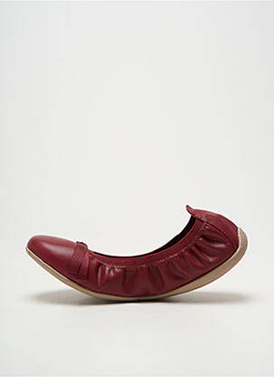 Ballerines tissage satiné talon plat jusqu'à 3cm rouge LES P'TITES BOMBES femme