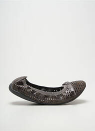 Ballerines tissage satiné talon plat jusqu'à 3cm gris LES P'TITES BOMBES femme