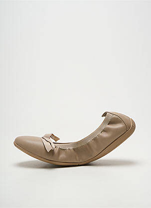 Ballerines bout rond talon plat jusqu'à 3cm beige LES P'TITES BOMBES femme