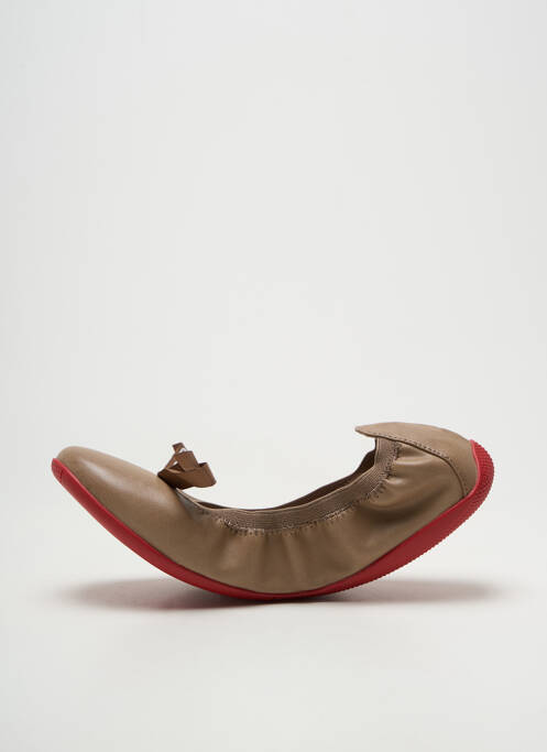 Ballerines bout rond talon plat jusqu'à 3cm marron LES P'TITES BOMBES femme