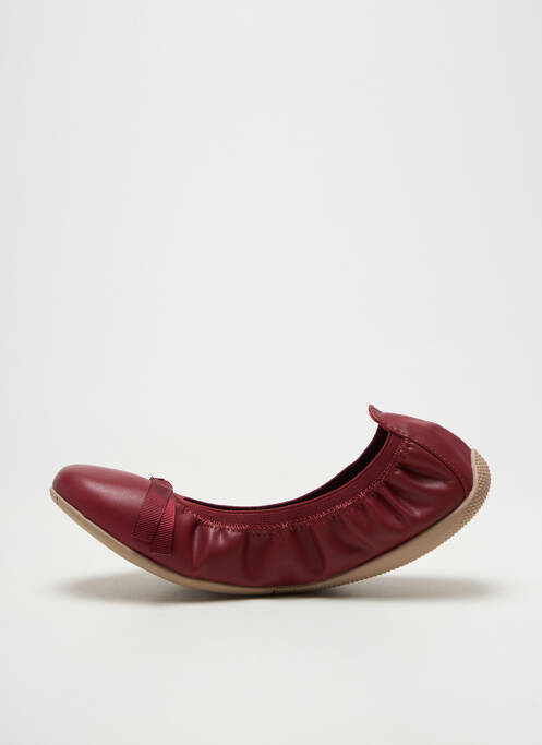 Ballerines tissage satiné talon plat jusqu'à 3cm rouge LES P'TITES BOMBES femme