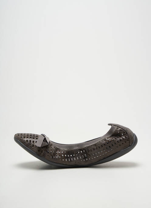 Ballerines tissage satiné talon plat jusqu'à 3cm gris LES P'TITES BOMBES femme