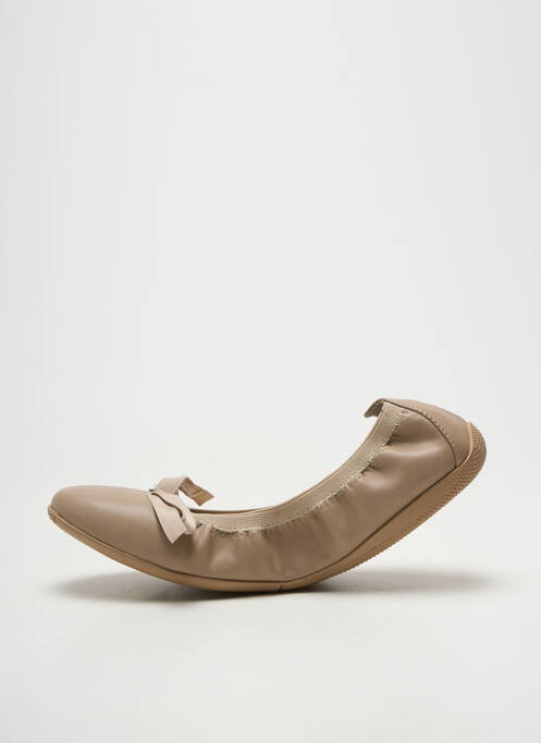 Ballerines bout rond talon plat jusqu'à 3cm beige LES P'TITES BOMBES femme