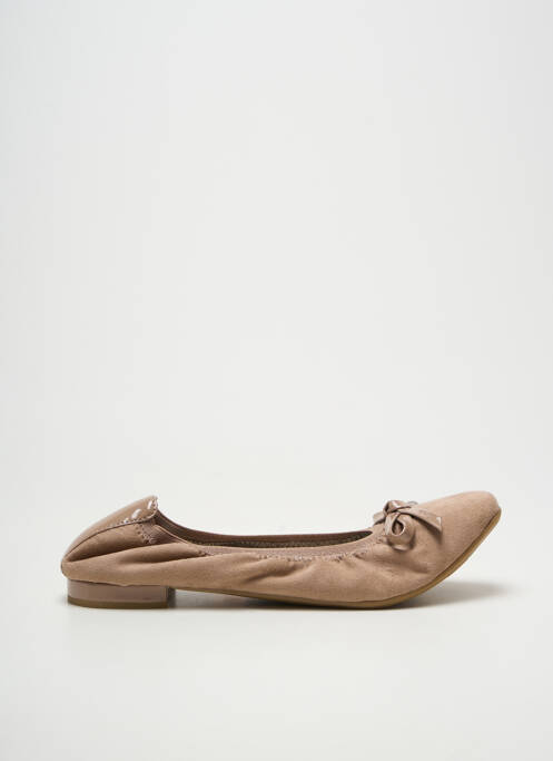 Ballerines bout carré talon plat jusqu'à 3cm beige LES P'TITES BOMBES femme