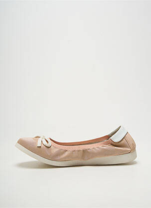 Ballerines tissage satiné talon plat jusqu'à 3cm rose LES P'TITES BOMBES femme